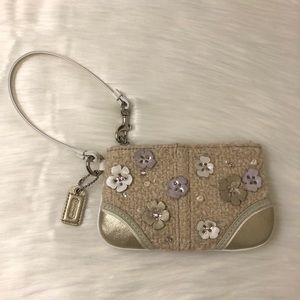 Coach Floral Wristlet (never used)